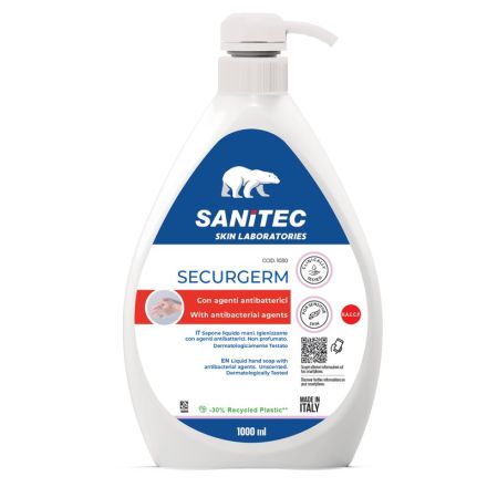Sanitec - Sapone liquido Securgerm con antibatterico - 1 litro