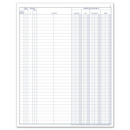 Registro Protocollo fatture - fornitori - 100 pagine - 31x24,5 cm