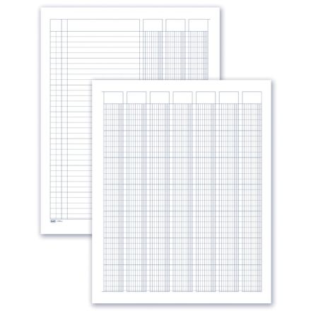 Registro 10 colonne con tracciato su pagina doppia - 100 pagine - 31x24,5 cm