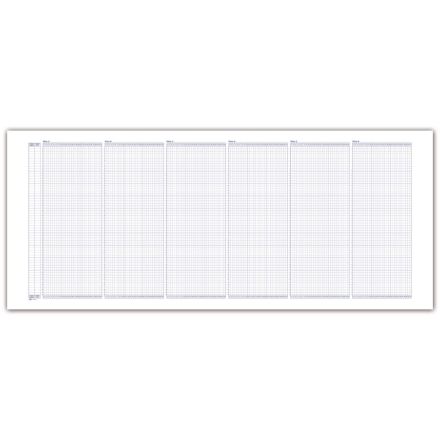 Planning Prenotazioni camere (60 camere, 6 mesi) pieghevole da tavolo - 34x93 cm