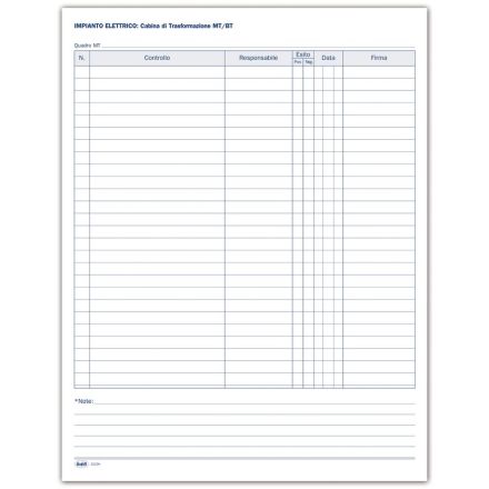 Registro dei controlli periodici per alberghi e strutture ricettive per la prevenzione incendi - 80 pagine - 31x24,5 cm
