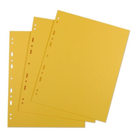 Divisori - Cartoncino - 25 pz neutri senza tasti - A4 - giallo