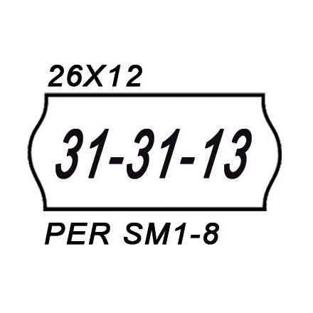 Etichette permanenti 26 x 12 mm