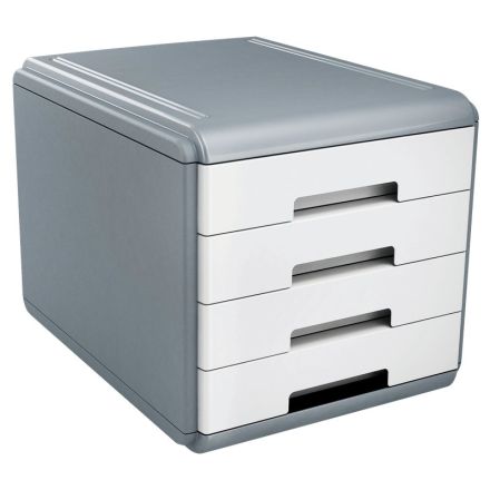 Cassettiera 4 cassetti Plastic Desk - colore bianco