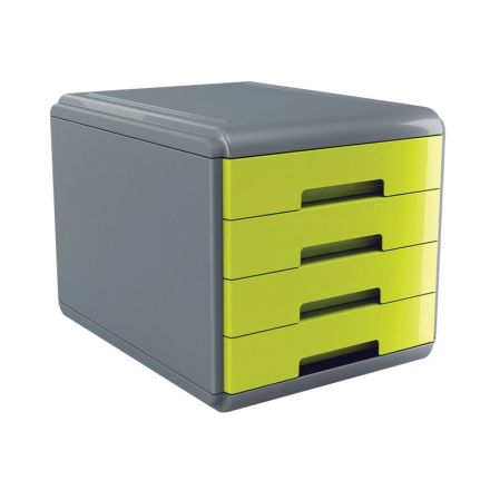 Cassettiera 4 cassetti Plastic Desk - colore verde