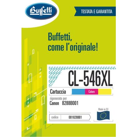 Canon Cartuccia ink jet - Compatibile Rigenerato CL-546XL 8288B001 - 3 colori (Ciano, Magenta, Giallo)