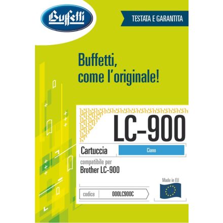Brother Cartuccia ink jet - Compatibile LC-900 LC-900C - Ciano - 400 pag