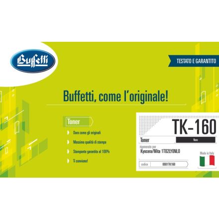 Kyocera/Mita Toner - Compatibile Rigenerato TK-160 1T02LY0NL0 - Nero - 2.500 pag