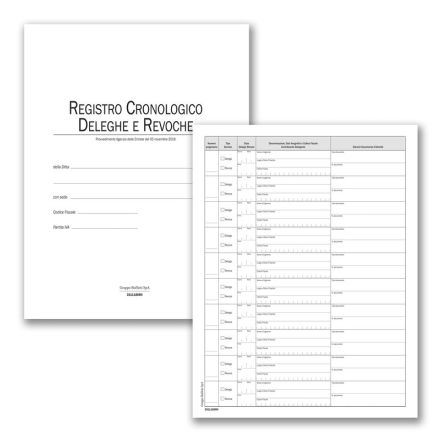 Registro Cronologico Deleghe e Revoche - 48 pagine - 31x24,5 cm