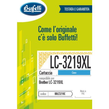 Brother Cartuccia ink jet - Compatibile LC-3219XL LC-3219XLC - Ciano - 1.500 pag