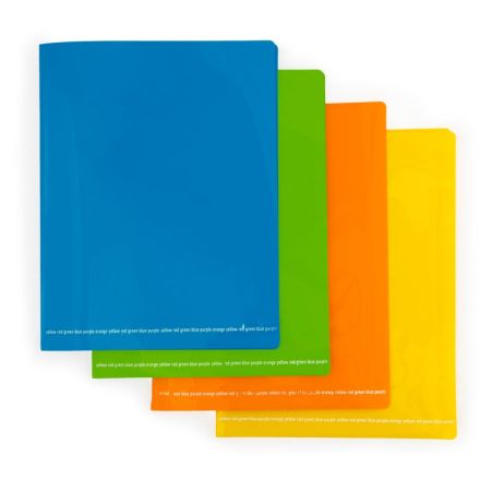 Portalistini Happy Color - Polipropilene - 10 buste - A4 - colori assortiti