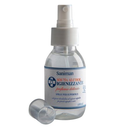 Saniman - Disinfettante spray per superfici - alcool 75%