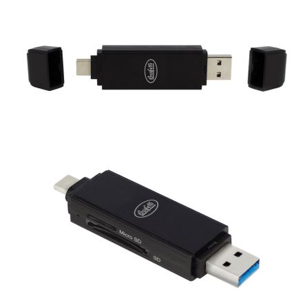 Card reader 2in1 - doppio connettore USB 3.1 e TypeC