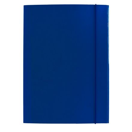 Cartellina con elastico - cartoncino lucido - 33x24 cm - blu