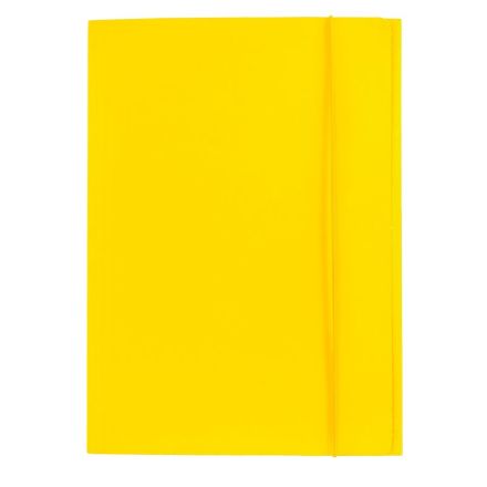 Cartellina con elastico - cartoncino lucido - 33x24 cm - giallo