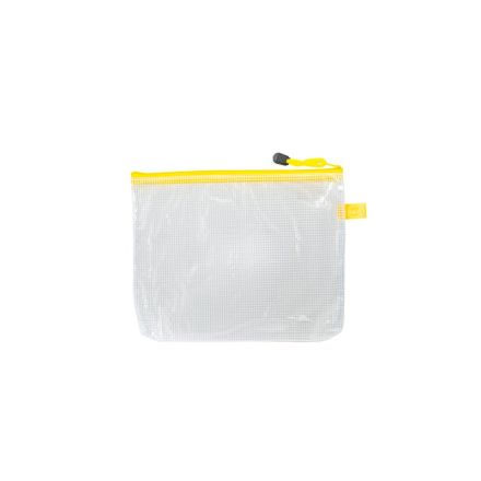 Busta con zip - PVC -19x24 cm - giallo