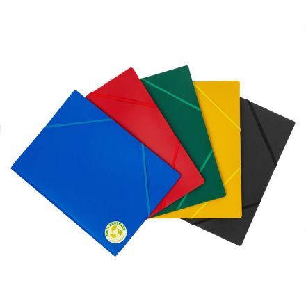 Cartellina con elastico angolare - polipropilene ecologico - 29,7x21 cm - colori assortiti