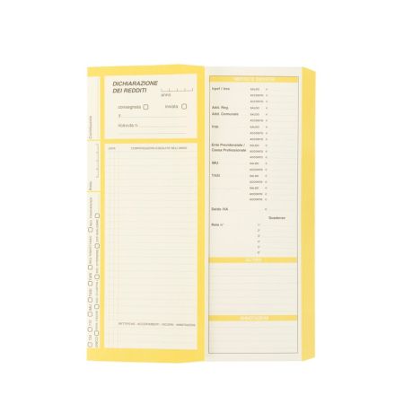 Cartelline con tasca prestampata - cartoncino - 27x34,7 cm - giallo