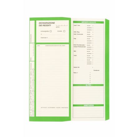 Cartelline con tasca prestampata - cartoncino - 27x34,7 cm - verde