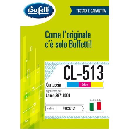 Canon Cartuccia ink jet - Compatibile Rigenerato CL-513 2971B001 - 3 colori (Ciano, Magenta, Giallo) - 349 pag