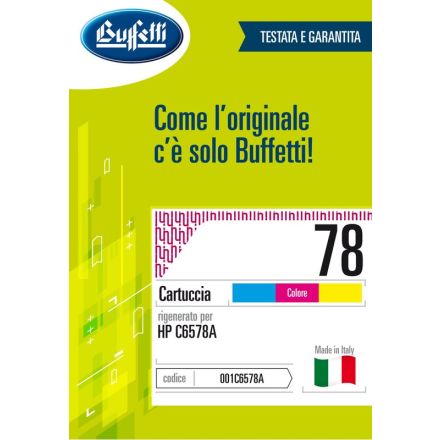 Cartuccia ink jet HP - Compatibile Rigenerato 78 C6578A - 3 colori (Ciano, Magenta, Giallo) - 1.200 pag