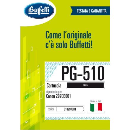 Canon Cartuccia ink jet - Compatibile Rigenerato PG-510 2970B001 - Nero - 220 pag