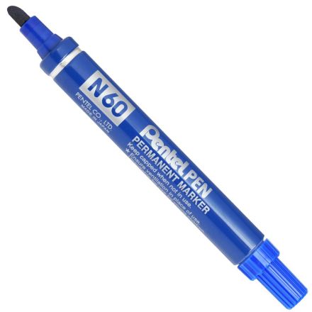 Marcatore permanente N60 - blu - Punta a scalpello - Tratto 3,9-5,5 mm