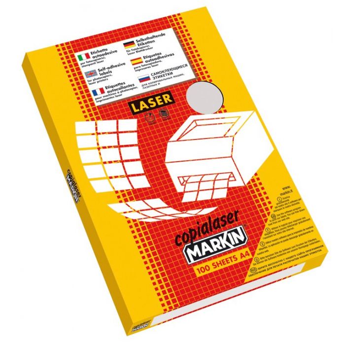 Etichette autoadesive per stampanti laser - Dimensioni etichetta: diam.  40mm - Nr. etichette / foglio: 24 - colore oro