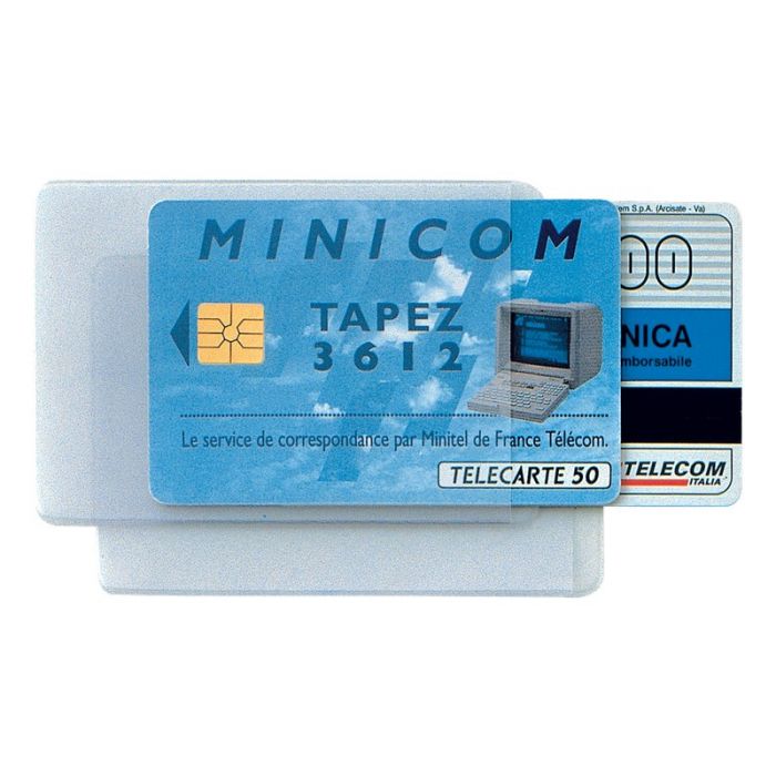 Porta carte di credito e tessere magnetiche 2 tasche ( 2 pezzi ) in tessuto  plastico