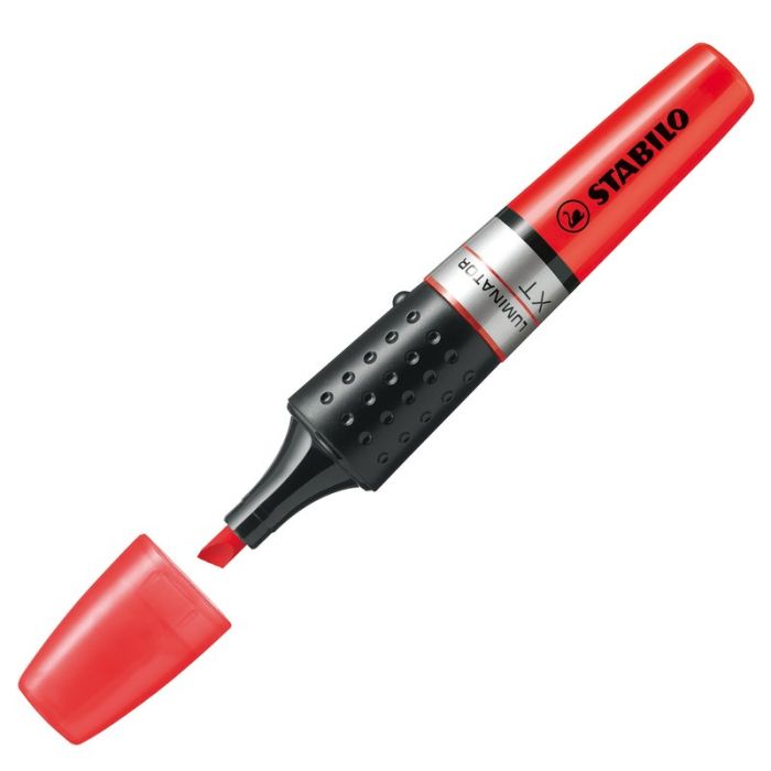 Evidenziatore Luminator - rosso - Tratto 2-5 mm - Punta a scalpello
