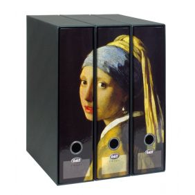 Set 3 raccoglitori Image - Formato Protocollo - Dorso 8 cm - Jan Vermeer - Ragazza con l'orecchino di perla