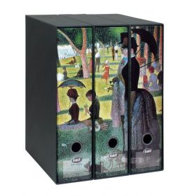 Set 3 raccoglitori Image - Formato Protocollo - Dorso 8 cm - Georges Seurat - Una domenica pomeriggio all'isola della Grande-Jatte (parte 2)
