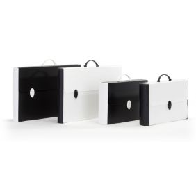 Valigetta portadisegni Black White - polionda - dorso rigido - 28x43 cm - dorso 8,5 cm - colori assortiti
