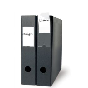 Tasche porta etichette adesive - polipropilene trasparente autoadesivo e cartoncino bianco - 10,2x5,5 cm