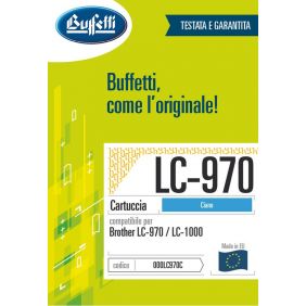 Brother Cartuccia ink jet - Compatibile LC-1000 LC-970C LC-1000C - Ciano