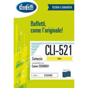 Canon Cartuccia ink jet - Compatibile CLI-521 2936B001 - Giallo