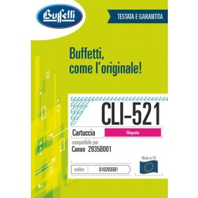 Canon Cartuccia ink jet - Compatibile CLI-521 2935B001 - Magenta