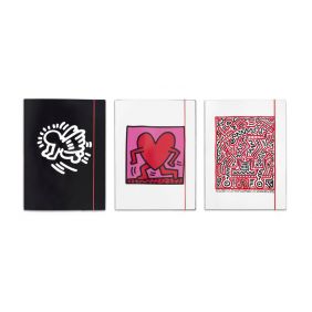 Cartellina con elastico Image dorso 1,2 cm - 34x25 cm - Keith Haring - soggetti assortiti