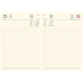 Refill Agenda giornaliera 12 mesi - 2022 - 14,5x20,5 cm - carta avorio