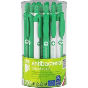 Penne antibatteriche - conf. 20 - a sfera - a scatto - sanificabili