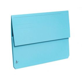 Cartelline con tasca a soffietto - cartoncino - 225 g/mq - 27x35 cm - azzurro