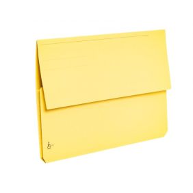 Cartelline con tasca a soffietto - cartoncino - 225 g/mq - 27x35 cm - giallo