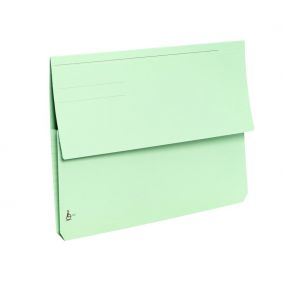 Cartelline con tasca a soffietto - cartoncino - 225 g/mq - 27x35 cm - verde