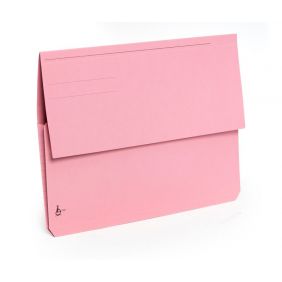 Cartelline con tasca a soffietto - cartoncino - 225 g/mq - 27x35 cm - rosa