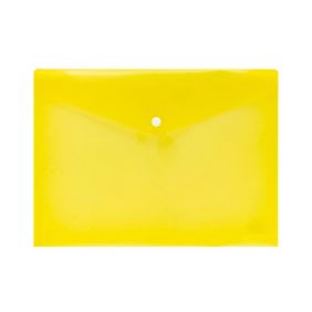 Buste con bottone - polipropilene trasparente - 29,7x21 cm - giallo