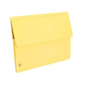 Cartelline con tasca a soffietto - cartoncino - 225 g/mq - 25,5x32,5 cm - giallo