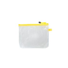 Busta con zip - PVC -19x24 cm - giallo