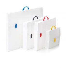 Valigetta portadisegni - polionda - 38x53 cm - dorso 6 cm - bianco - accessori colori assortiti