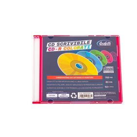 Buffetti - CD-R scrivibile - 700 MB - slim case colorato - Crystal colorata - confezione da 10