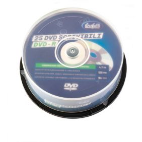 Buffetti - DVD-R - 4,7 GB - spindle da 25 - Silver